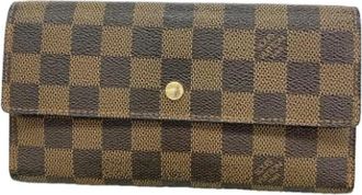 Louis Vuitton Pre-owned Long Wallet (Tri-fold) - Dames - Vintage Accessoires - Bruin - ONE Size - Vintage