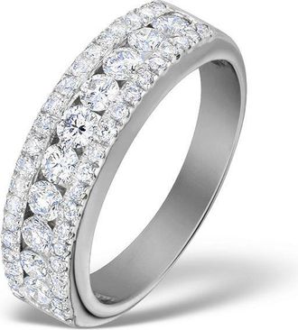 The Diamond Store Diamond 1.00ct And Platinum Half Eternity Ring - S3478