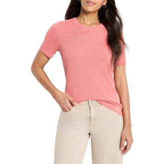 Nic+Zoe Easy Short Sleeve Sweater in Red Clay at Nordstrom, Size Large