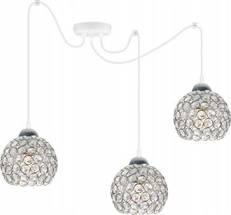 OEM L&aacute;mpara Colgante Ara&ntilde;a Cromada, Techo De Cristal