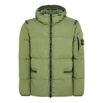 Stone Island Crinkle Reps Down Jacket Green 771540223-V0058