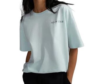 Converse (WMNS) Converse Chuck Taylor All Star Oversized Tee Aqua Mist 10023936-A06