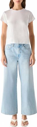 Amo Frida Cropped Wide Leg Jeans In Whim