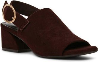 Anne Klein Maddy Slingback Sandal in Choc Brown Micro at Nordstrom, Size 8.5