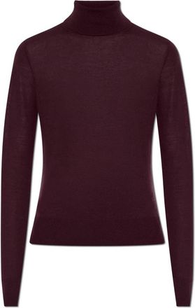 Dsquared2 Wol trui met geborduurd logo - Dames - Coltruien - Rood - 2XS - Wol - Truien & Vesten