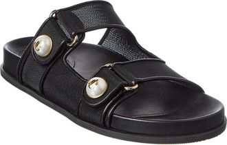 Jimmy Choo London Fayence Leather & Mesh Sandal
