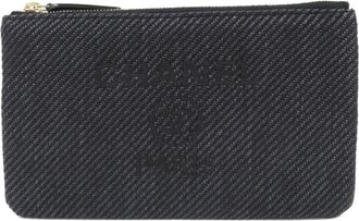 Chanel Black Nylon Canvas Pouch (Pre-Owned)