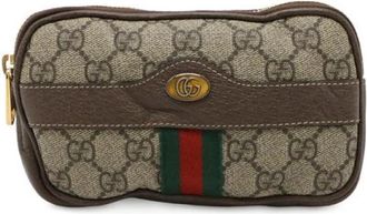 Gucci Pre-owned Canvas gucci-bags - Dames - Vintage Clutch - Beige - ONE Size - Leer - Vintage