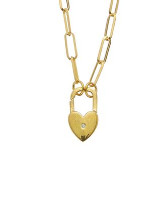 Meshmerise Paperclip 0.02 Ct. Tw. Diamond Necklace