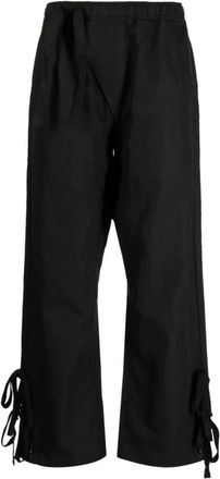 maharishi Black Cotton Blend Track Trousers