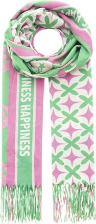 Zwillingsherz Schal ZWILLINGSHERZ Love & More, Damen, gr&uuml;n, Web, Polyester, Modet&uuml;cher Schal, stylischer Schal mit Schriftzug