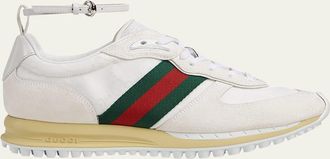 Gucci Suede Re-Motion Ankle Strap Sneakers