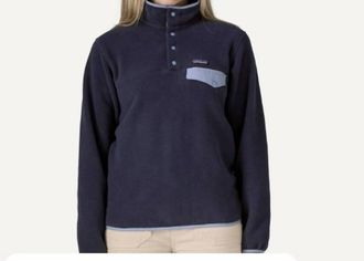Patagonia Lightweight Synchilla Snap-T Fleece Pullover Sweatshirt In Sunken Blue