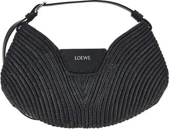 Loewe Raffia and leather medium Swing bag Woman One Size