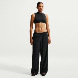 Nike Womens SKIMS Stretch Nylon Oversized Pants in Black | IU2224-054