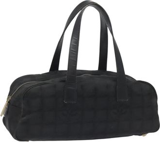 Chanel Travel Line Satchel Nylon Nylon Handbag (Pre-Owned)