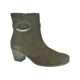 Gabor Bruin Daim Botje + Gar. 4cm - Dames - Schoenen - Bruin - Maat: 34 1/2 EU
