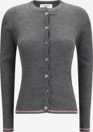 Thom Browne Ribbed merino wool Cardigan Female 38