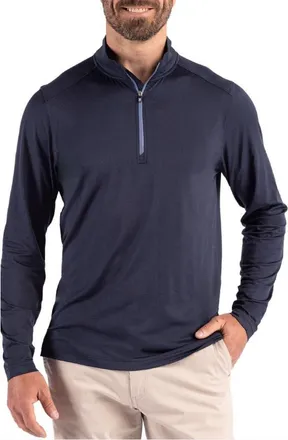 Cutter & Buck Coastline Epic Comfort Half Zip Performance Pullover in Navy Blue at Nordstrom, Size Xxx-Large
