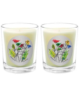 Qualitas Spring Flowers Two Scented Beeswax Candle Set