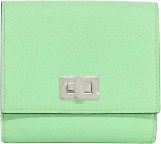 Fendi Pre-owned Wallets, male, Green, Size: ONE SIZE Pre-owned Selleria Peekaboo Calf Wallet