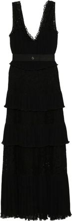 Saiid Kobeisy floral-lace maxi dress - Black
