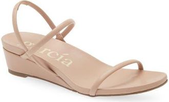 Pedro Garcia Wikta Slingback Wedge Sandal in Buff Caprine at Nordstrom, Size 6.5Us