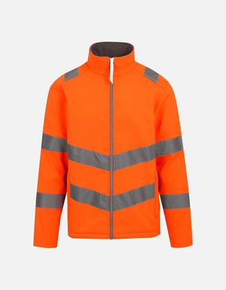 Regatta Mens Regatta Professional Mens 2 Layer Hi-Vis Soft Shell Jacket - Orange - Size: Regular/36