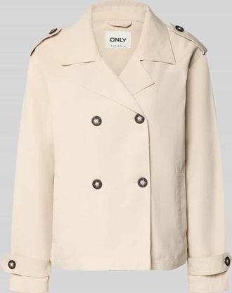Only Regular Fit Trenchcoat-Jacke mit Reverskragen Modell HANNAH in Sand, Gr&ouml;&szlig;e XL