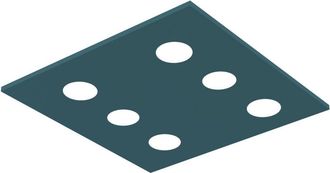 Lumicom River Square 6x Plaf&oacute;n Monocolor Mate