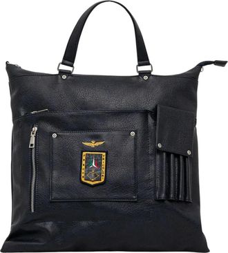 Aeronautica Tote Bag - Heren - Shoppers - Blauw - ONE Size - Leer - Tassen