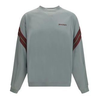 Palm Angels Urban Logo Track Sweatshirt - Heren - Sweatshirts & Hoodies - Blauw - Maat: L Katoen