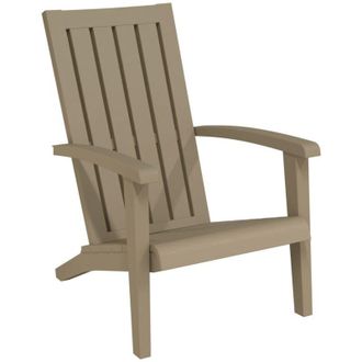 vidaXL Vidaxl - Silla De Jard&iacute;n Adirondack Polipropileno Marr&oacute;n Claro