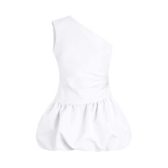 Patou Short Dresses, female, White, Size: 2XS One-Shoulder Bloomer Mini Dress