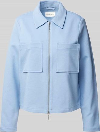 Tom Tailor Regular Fit Hemdjacke aus strukturiertem Baumwoll-Mix in Hellblau, Gr&ouml;&szlig;e XXL