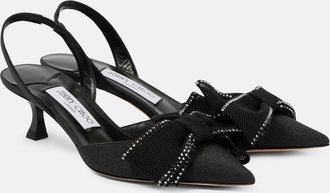 Jimmy Choo London Brook 50 embellished slingback pumps