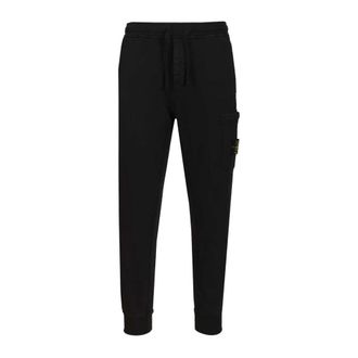 Stone Island Fleece Jogger Trousers - male - Stone Island - Sweatpants - Black - 2XL - Trousers
