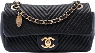 Chanel Pre-owned Quilted Flap Shoulder Bag - Dames - Vintage Schoudertas - Zwart - ONE Size - Leer - Vintage