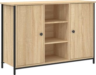 vidaXL Vidaxl - Aparador De Madera De Ingenier&iacute;a Roble Sonoma 100x35x70 Cm
