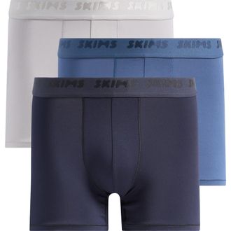 SKIMS 3-Pack 3-Inch Stretch Modal Boxer Briefs in Indigo Multi at Nordstrom, Size 4X
