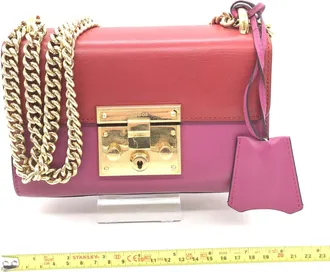 Gucci Padlock Crossbody Shoulder Bag In Womens Pink (Pre-Owned)