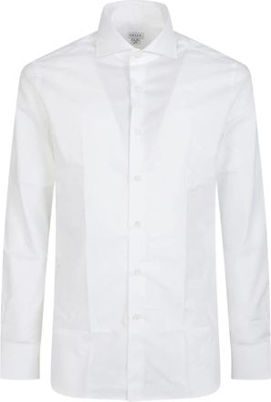 Orian long-sleeve cotton shirt - White