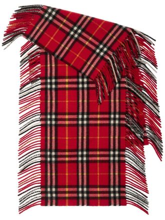 Burberry Sciarpa Happy a quadri - Rosso