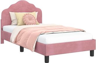 vidaXL Cama Para Ni&ntilde;os Con Cabecero Rosa 80 X 160 Cm Terciopelo Vidaxl