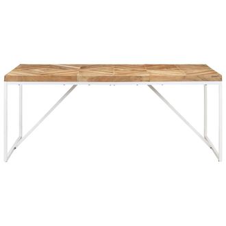 Berkfield Home Dining Table 180x90x76 cm Solid Acacia & Mango Wood in Brown | Size: 180 x 90 x 76 cm