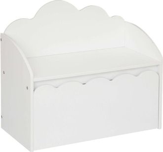 Atmosphera Atmosphera - Ba&uacute;l Banco Infantil Con Caj&oacute;n Almacenaje Interior Nube Douceur Color Blanco 60 Cm