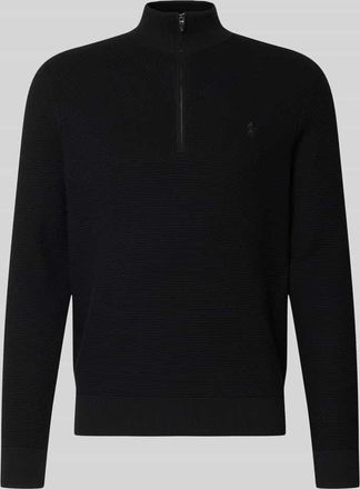 Polo Ralph Lauren Regular Fit Troyer aus Baumwoll-Mix mit Logo-Stitching in Black, Gr&ouml;&szlig;e XXL