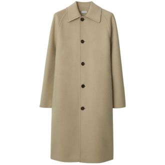 Burberry Straight-Hem Wool Midi Coat, Brand Size 8 (US Size 6)