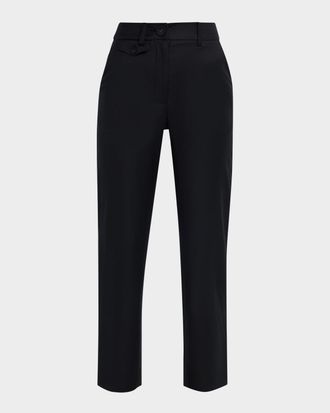 Anna Quan Juliette Slim-Straight Crop Pants