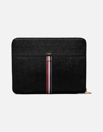 Thom Browne Mens Zip Around Folio Black - Size: OS